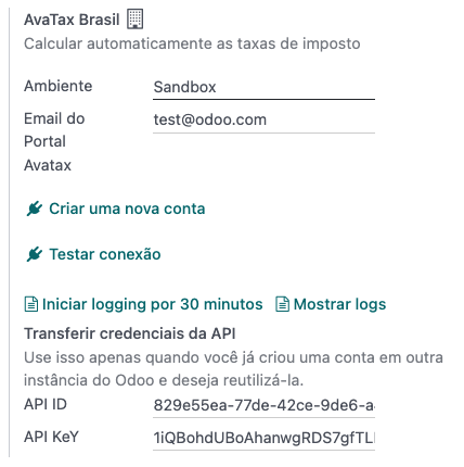 การกำหนดค่าบัญชี AvaTax