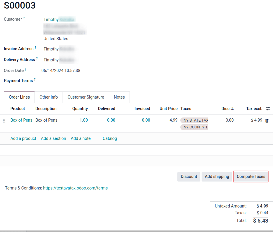 เน้นข้อเสนอการขายปุ่มยืนยันและคำนวณภาษี