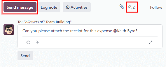 ส่งข้อความในแชท