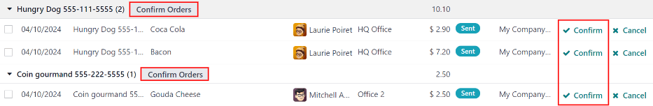 แดชบอร์ดคำสั่งซื้อของวันนี้ด้วยวิธีการสองวิธีที่แตกต่างกันในการยืนยันไฟล์คำสั่งซื้อไฮไลต์