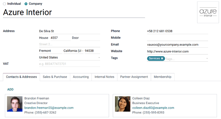 เพิ่มผู้ติดต่อ / ที่อยู่ลงในแบบฟอร์มการติดต่อ