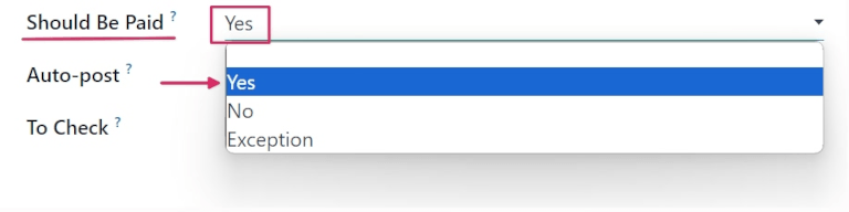 ควรได้รับสถานะฟิลด์ที่ชำระเงินในร่างบิลผู้ขาย
