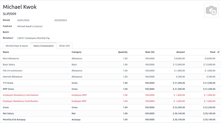 การคำนวณเงินเดือนฮ่องกง