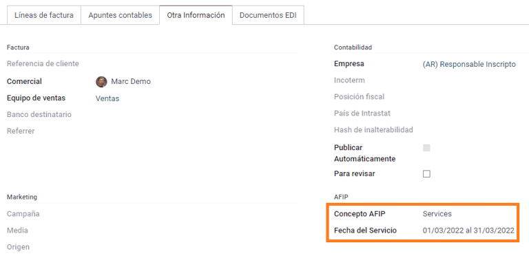 ใบแจ้งหนี้บริการ