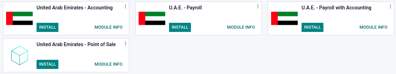เลือกโมดูลที่คุณต้องการติดตั้ง