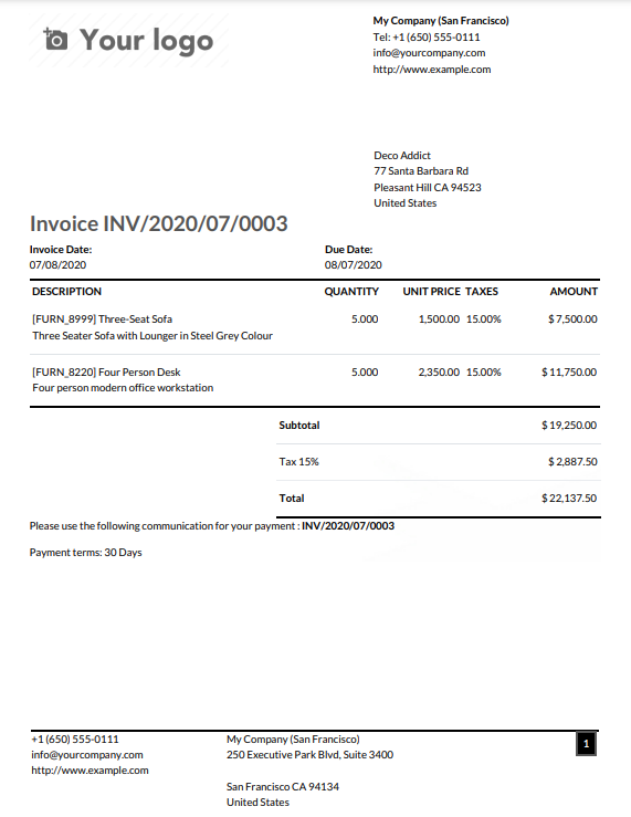 ตัวอย่างเค้าโครงรายงานตัวหนา
