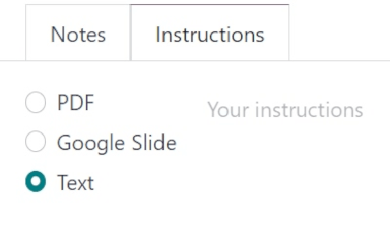 คำแนะนำตัวเลือกแท็บในแบบฟอร์มคำขอการบำรุงรักษา