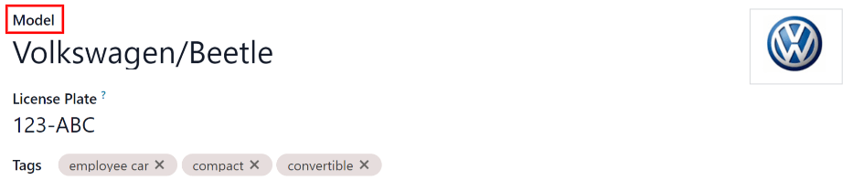 แบบฟอร์มยานพาหนะใหม่แสดงส่วนรุ่น