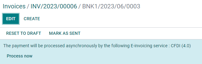 CFDI (4.0) e-Invoice Service Process การชำระเงิน การส่งข้อความโต้ตอบแบบทันที