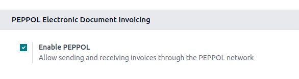 การติดตั้งโมดูล Peppol