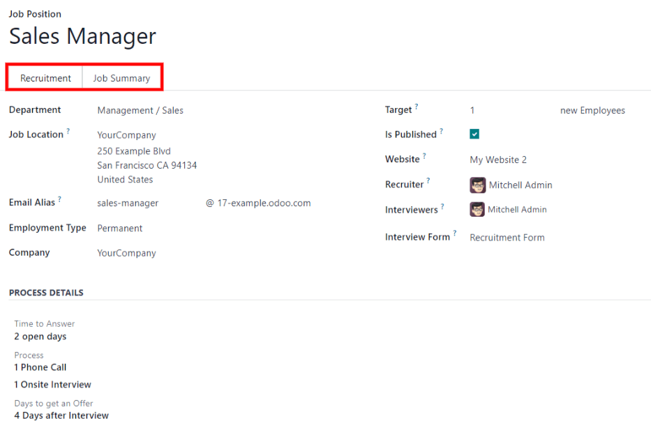 : guilabel: ส่วน Process Details เป็นฟิลด์ข้อความ คำตอบทั้งหมดคือพิมพ์แทนการเลือกจากเมนูแบบเลื่อนลง แสดงข้อความเนื้อหาที่แสดงบนเว็บไซต์จะเหมือนกับที่แสดงในแท็บนี้