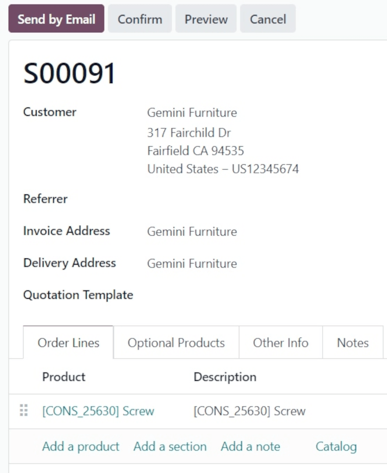 ใบเสนอราคาใหม่ล่วงหน้าสำหรับชิ้นส่วนที่รวมอยู่ในลำดับการซ่อมแซม