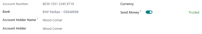 ตัวอย่างบัญชีธนาคารของผู้ให้บริการ \#ปุ่มสลับเปลี่ยนเป็น \#