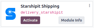 โมดูลการจัดส่งของ Starshipit ในโมดูล Odoo Apps
