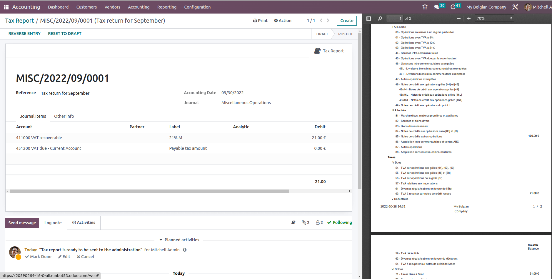 คำอธิบายการคืนภาษี