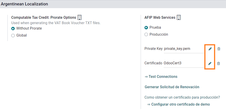 อัปโหลดใบรับรองและกุญแจส่วนตัว