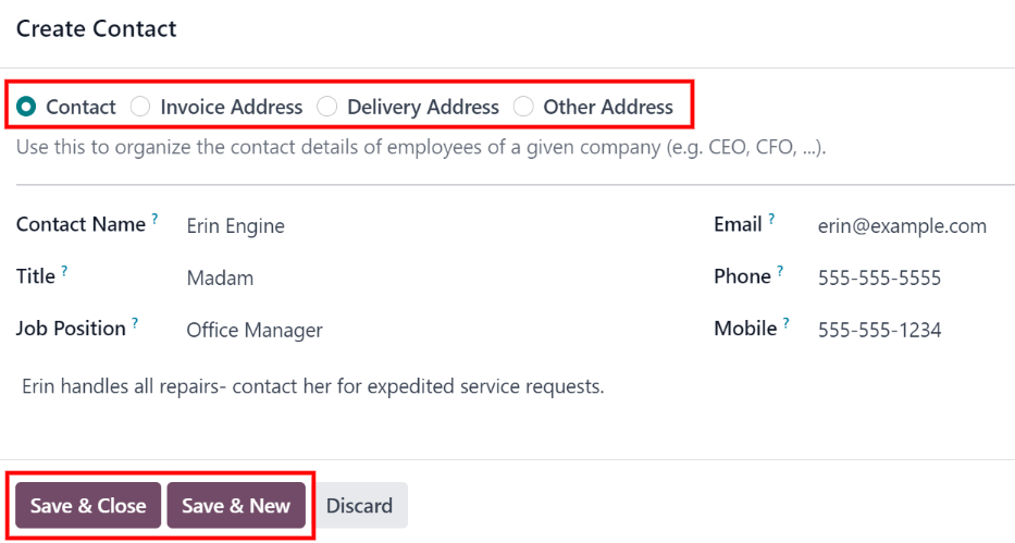 สร้างแบบฟอร์มการติดต่อกับทุกส่วนที่กรอก