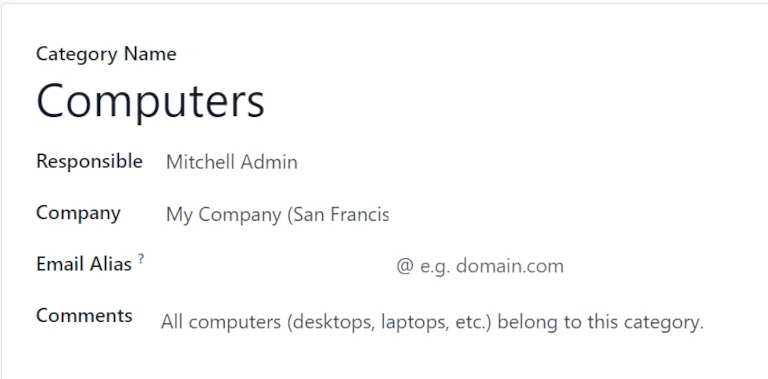 已填写各种信息的设备类别表。
